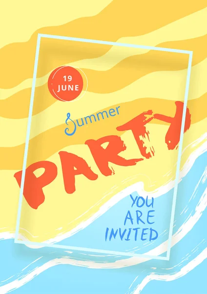 Summer Party ulotki. Ilustracja wektorowa. — Wektor stockowy