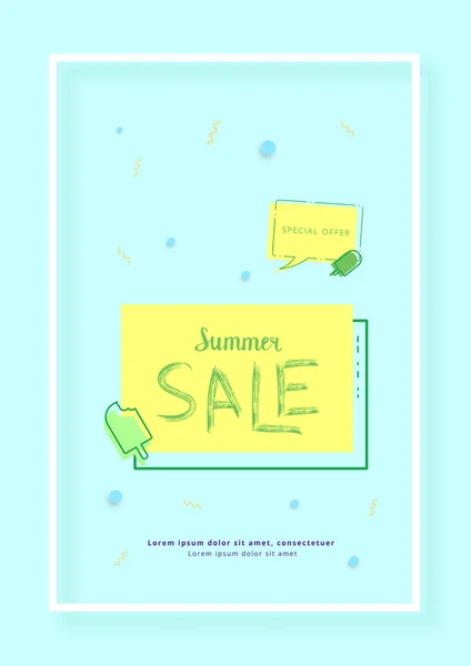 Sommar försäljning banner. — Stock vektor