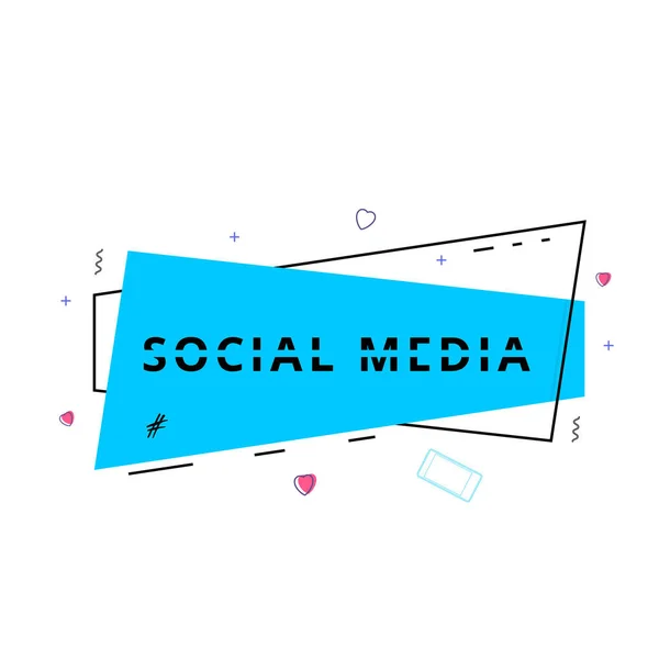 Sociala Media banner. Vektorillustration. — Stock vektor
