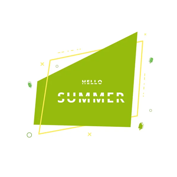 Ciao Summer Card. Illustrazione vettoriale . — Vettoriale Stock