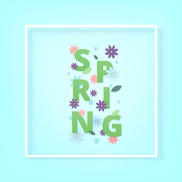 Lente kaart. Vectorillustratie. — Stockvector