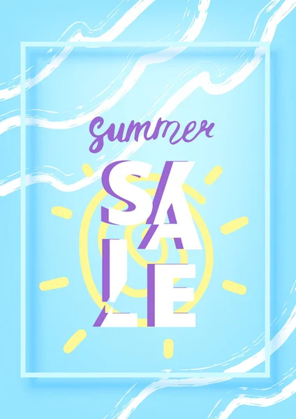 Summer Sale. Vector Illustration. — Stock Vector