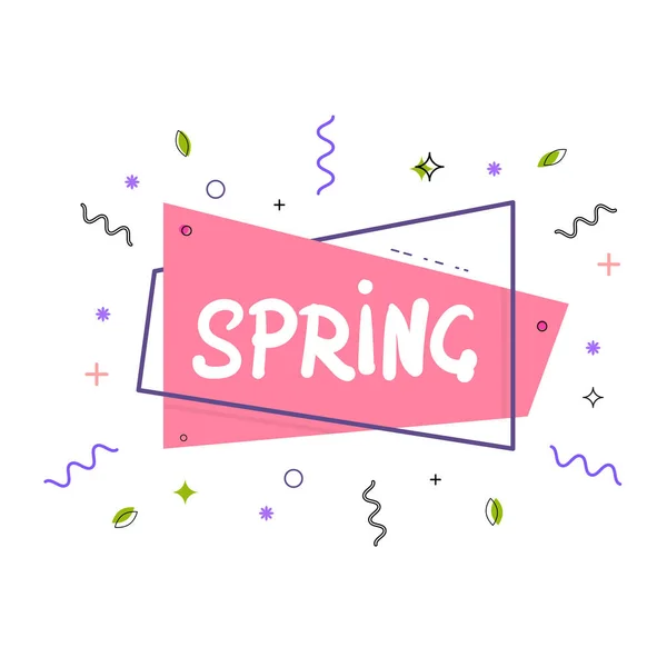Spring  Lettering.  Vector illustration. — Stock Vector