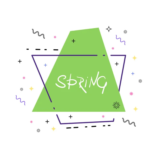 Banner de primavera. Ilustración vectorial . — Vector de stock