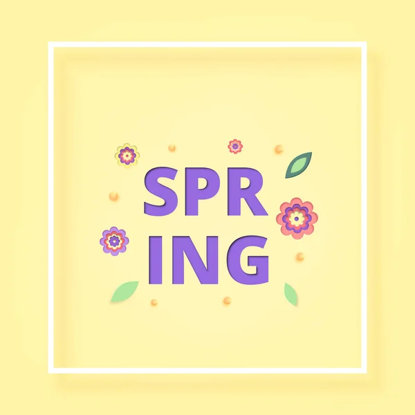 Spring kort. Vektorillustration. — Stock vektor