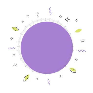 Yuvarlak afiş. Vektör çizim.