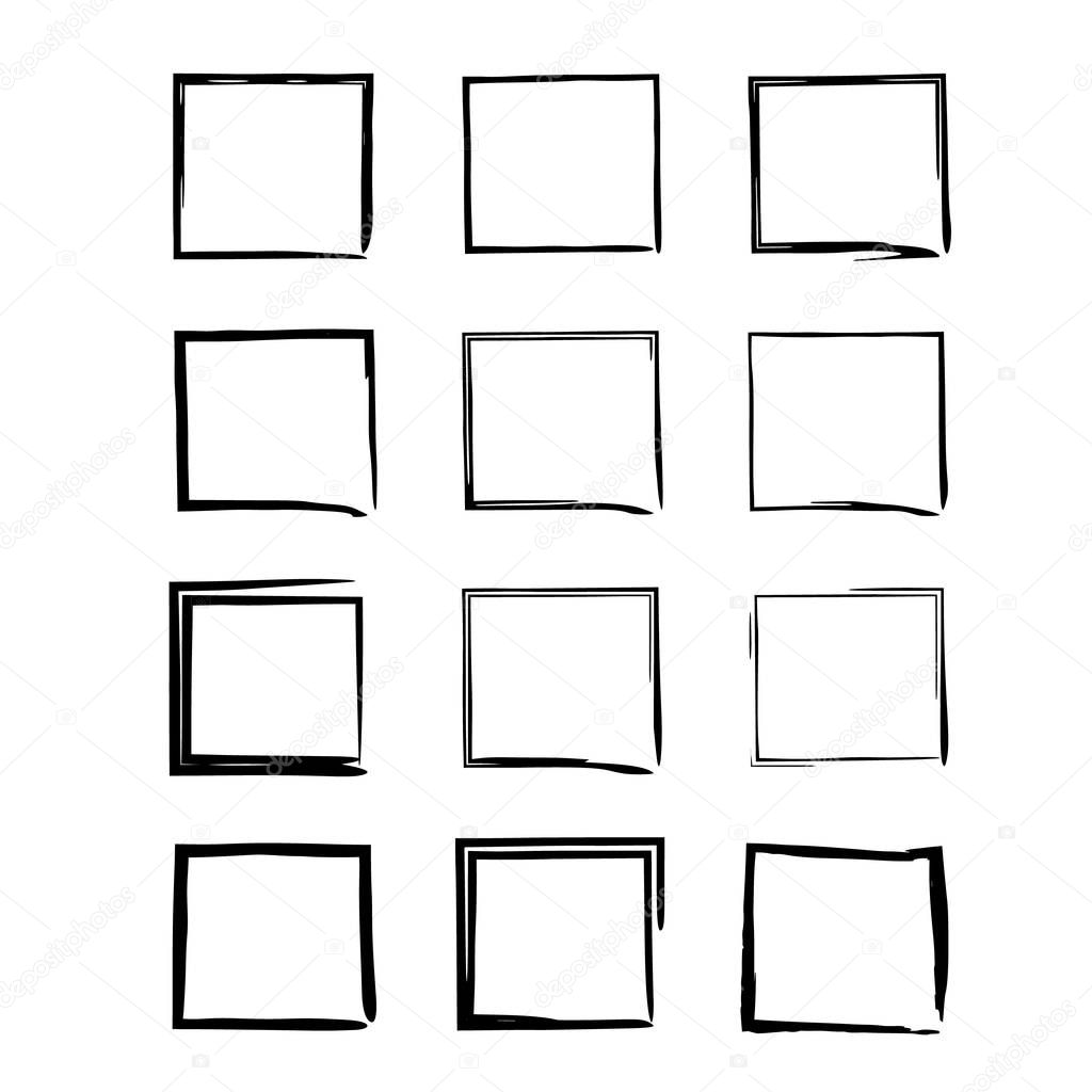 Set of frames. Vector illustration