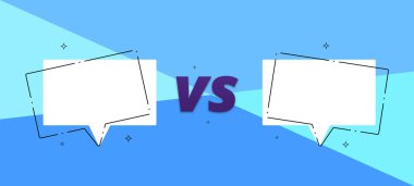 Vs kartı boş konuşma balonları ile. 