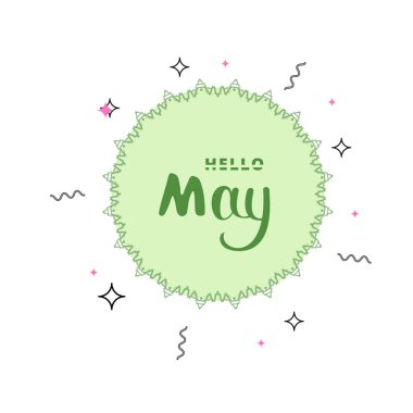 Merhaba kartı. Vektör çizim.