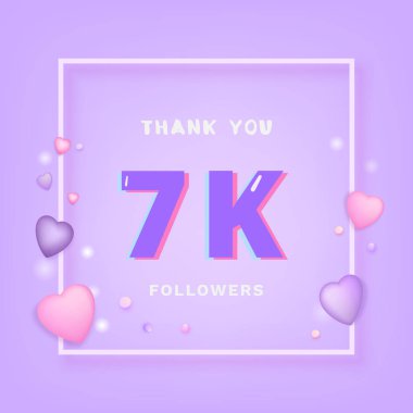 7 k takipçileri teşekkür ederim. Vektör çizim.