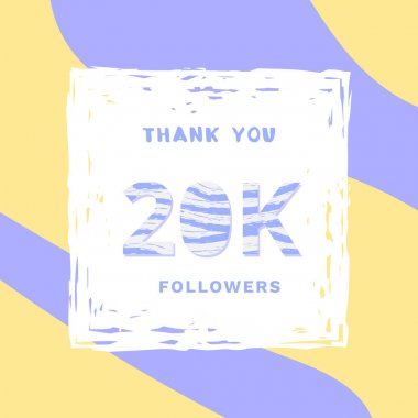 20 k takipçileri teşekkür ederim. Vektör çizim.