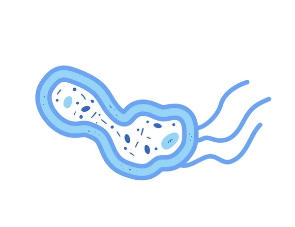 Векторная иллюстрация бактерий в стиле каракулей — стоковый вектор