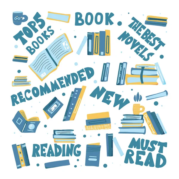 El çizimi biçim vektörü okuma işaretlerine göre ayarlanmış kitaplar