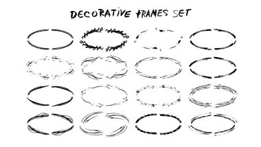 Siyah çerçeveler. Boş sınırlar. Vektör işaretleri.