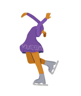 Artistik patinajcılar. Pist Vektör tasarımı nda atletler