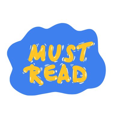 Metin amblemini okumalıyım. Vektör el çizimi alıntı.