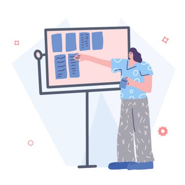 Ofis takımı yaşam tarzı. Vektör insanlar iş başında.