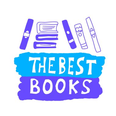 Genç yetişkinler kitap ifadeler ayarlayın. Vektör illustartion