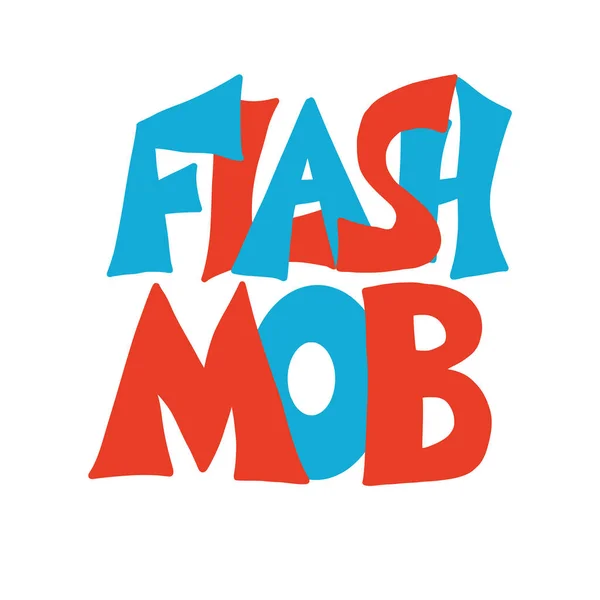 Flashmob stylisé texte emblème vectoriel design simple — Image vectorielle