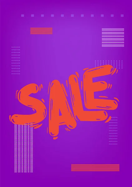Sale hand drawn text. Vector stylized brush word. — Stock Vector