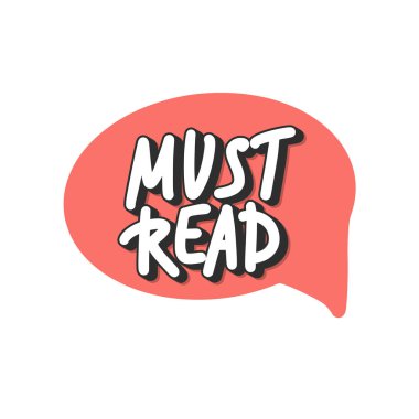 Metin amblemini okumalıyım. Vektör el çizimi alıntı.