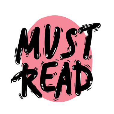 Metin amblemini okumalıyım. Vektör el çizimi alıntı.