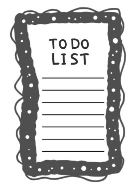 Boş şablon listesi yapmak için. Vektör illüstrasyonu. 