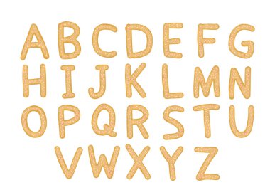 Alfabe vektör sanat renk işaretleri. Harf tasarımı.