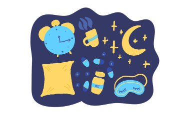 Insomnia vektör el çizimi metin. Biçimlendirilmiş kelime.