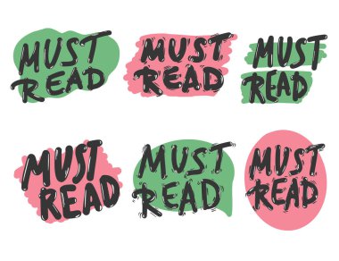 Metin amblemini okumalıyım. Vektör el çizimi alıntı.