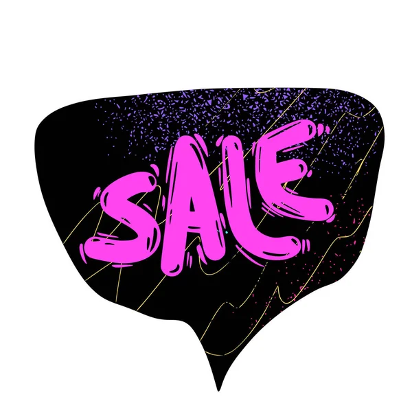 Sale text with speech bubble. Vector word. — Stock Vector