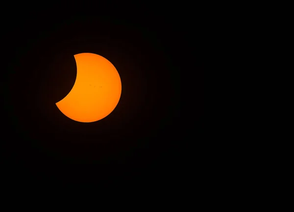 Partial Solar Eclipse on August 21, 2017 — Stock Photo, Image