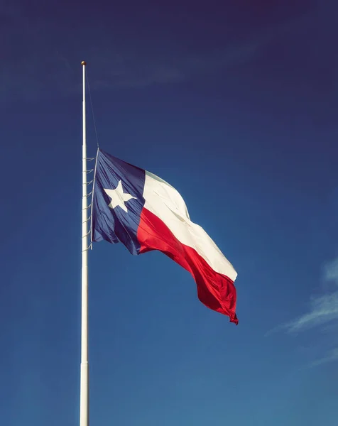 Державний Прапор Техасу flying приспущений — стокове фото