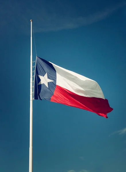 Drapeau de l'État du Texas flottant en berne — Photo