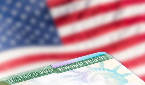Αμερικανός μόνιμος κάτοικος card — Φωτογραφία Αρχείου