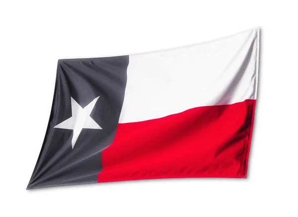 Bandeira estadual do Texas isolada em fundo branco — Fotografia de Stock