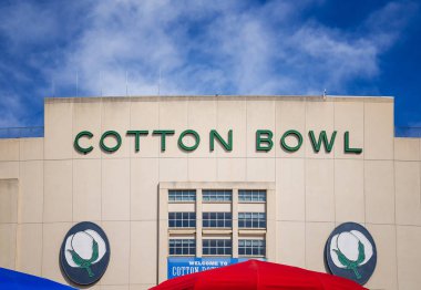 Cotton Bowl stadium at the State Fair of Texas fairgrounds clipart