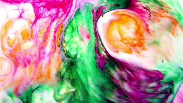 抽象艺术墨水油漆爆炸湍流 — 图库视频影像