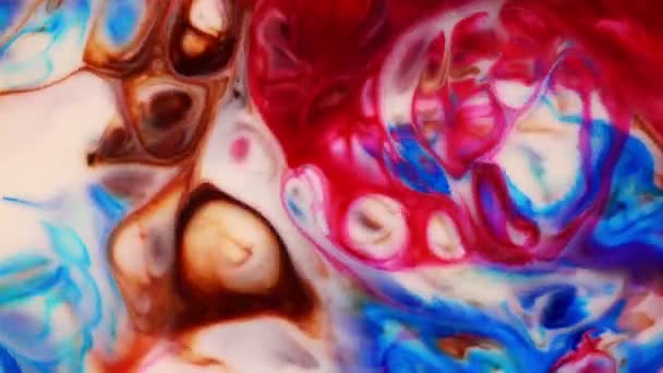 Abstracte Kunst Inkt Verf Blast Ontploffen Turbulentie — Stockvideo