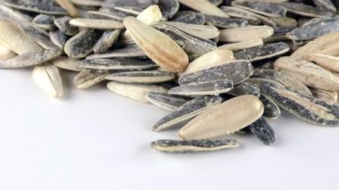 Ayçiçeği tohumu makro görünümü