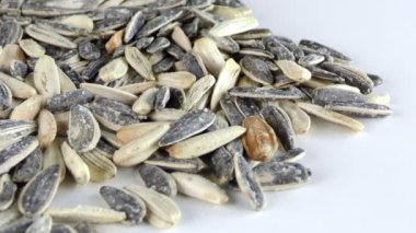 Ayçiçeği tohumu makro görünümü