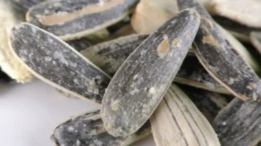 Ayçiçeği tohumu makro görünümü