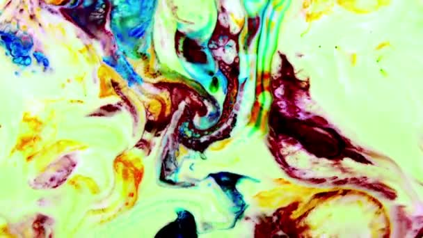 Art Abstrait Peinture Encre Explosion Souffle Turbulence — Video