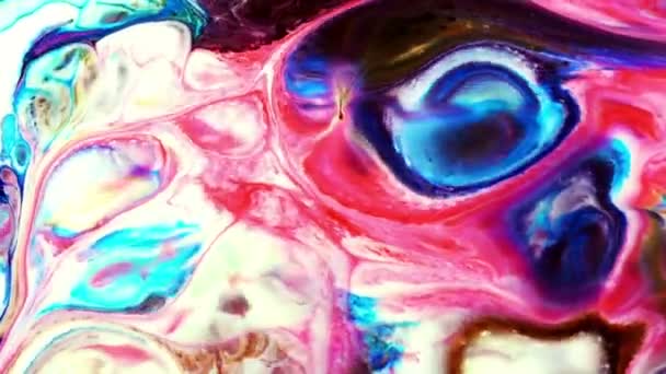 Art Abstrait Peinture Encre Explosion Souffle Turbulence — Video