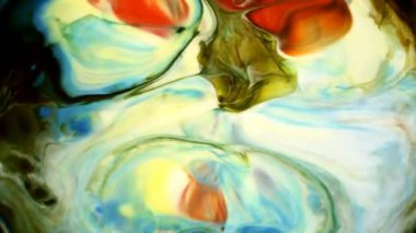 Soyut Renkli Mürekkep Yayılımı