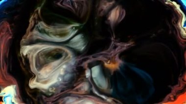 Soyut Renkli Mürekkep Yayılımı