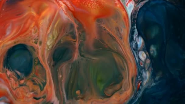 Art Abstrait Peinture Encre Explosion Souffle Turbulence — Video