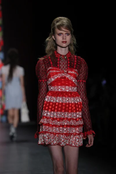 Anna Sui desfile de moda — Foto de Stock