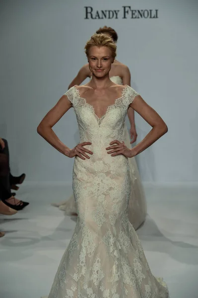 New York April Models Walk Runway Finale Randy Fenoli Spring — Stock Photo, Image