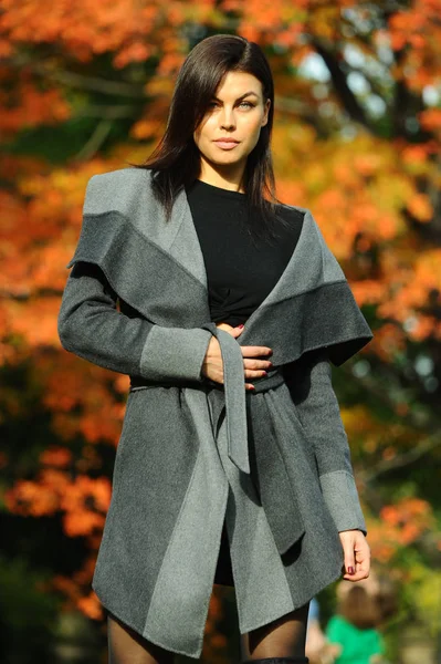 Fashion woman dressed in elegant coat — Stock Photo, Image